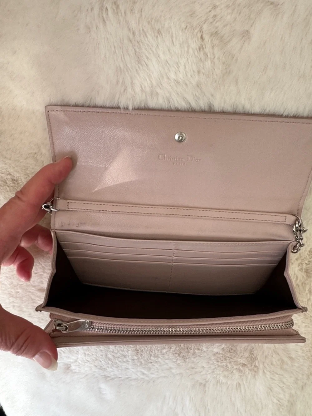 DIOR Quilted Mauve Leather Cannache